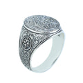 Silver Engraved Gothic Ring, Statement Engraved Signet Ring, Hand Engraved Signet Ring, Unisex Band Ring, 925k Sterling Silver
