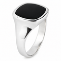 925 Sterling Silver Black Onyx Signet Ring – Unisex