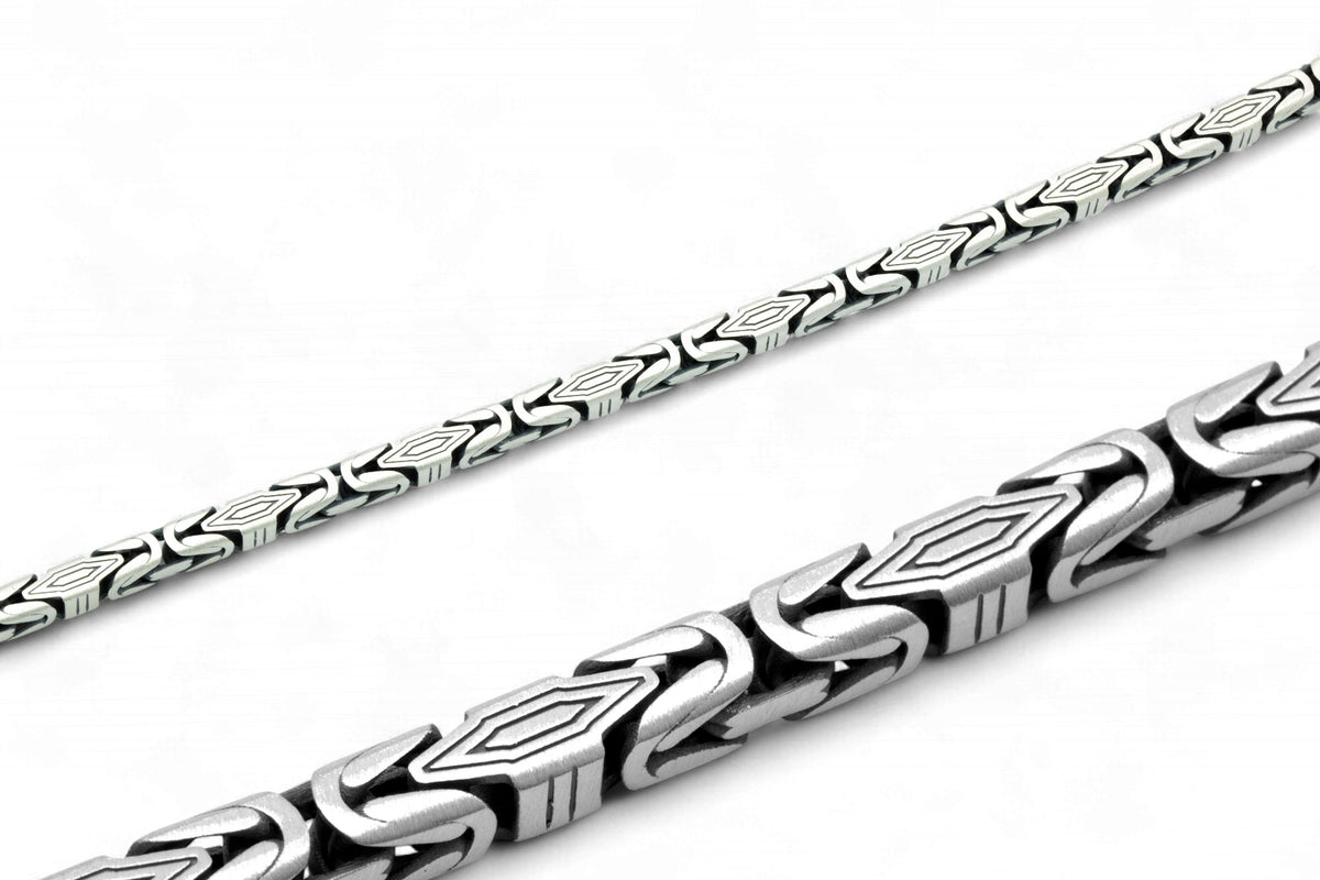 Men Silver Thick Viking Chain Bracelet