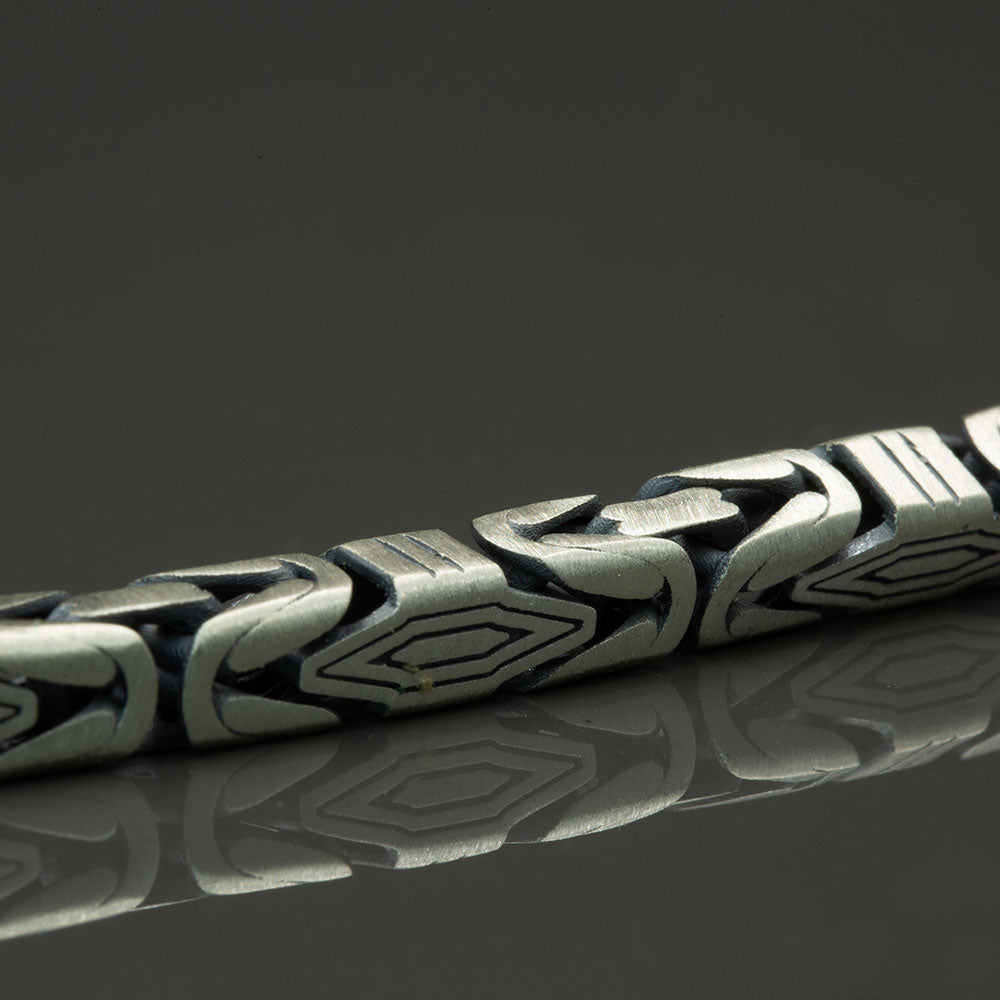 Men Silver Thick Viking Chain Bracelet