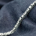 Men Silver Thick Viking Chain Bracelet