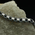 Pulsera de cadena gruesa grabada para hombre en plata de ley 925