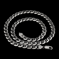 925 Sterling Silver 8mm Cuban Link Chain Necklace for Men