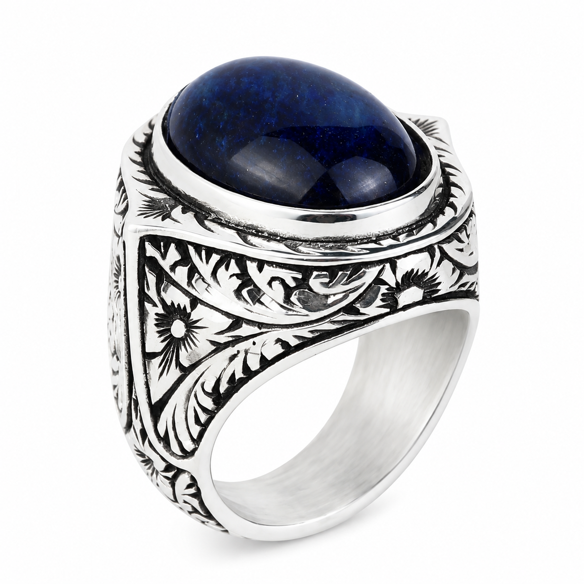 Men 925 Silver Blue Tiger Eye Men Ring, Handmade Silver Men Ring, Handmade Silver Ring, Ottoman Style Ring, 925K Silver Ring, Men Jewelry