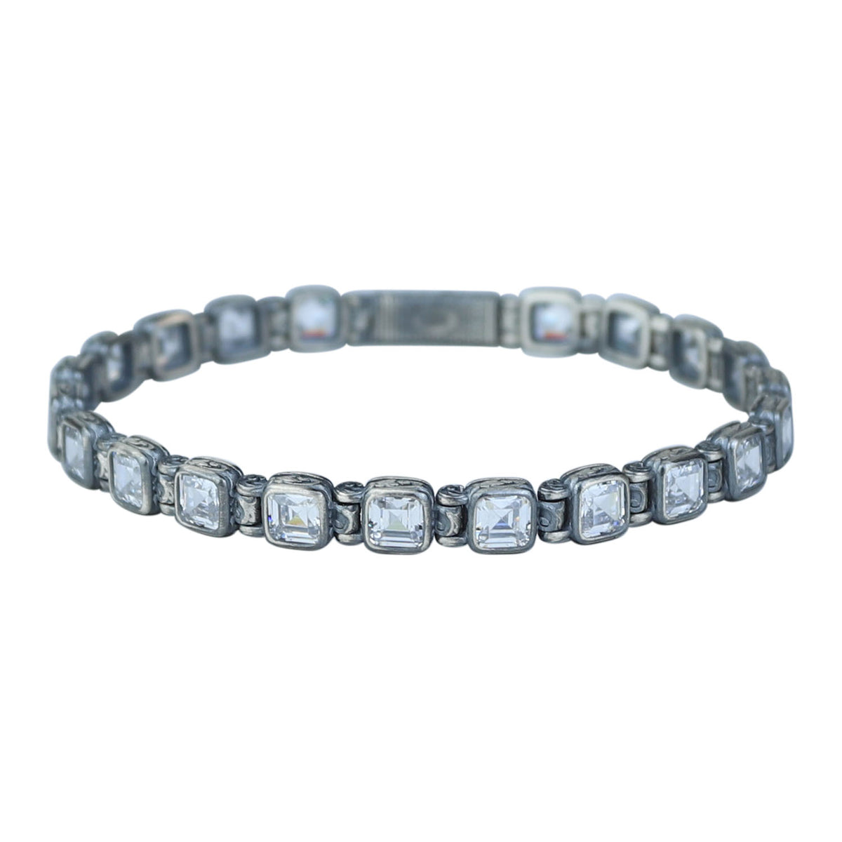 Men Silver Diamond Elegant Engraved Bracelet, Diamond Gemstone Bracelet, Luxury Men Bracelet, Handmade Chain Bracelet,  Anniversary Gifts