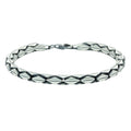 Pulsera de eslabones de cadena de serpiente de plata para hombre