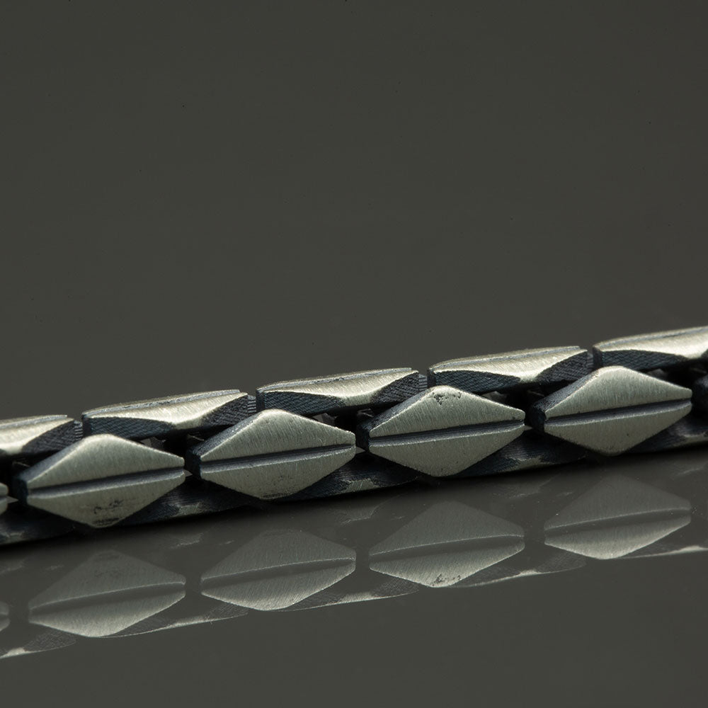 Men Silver Snake Chain Link Bracelet