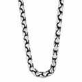925 Sterling Silver 5mm Oxidized Chain Necklace for Men