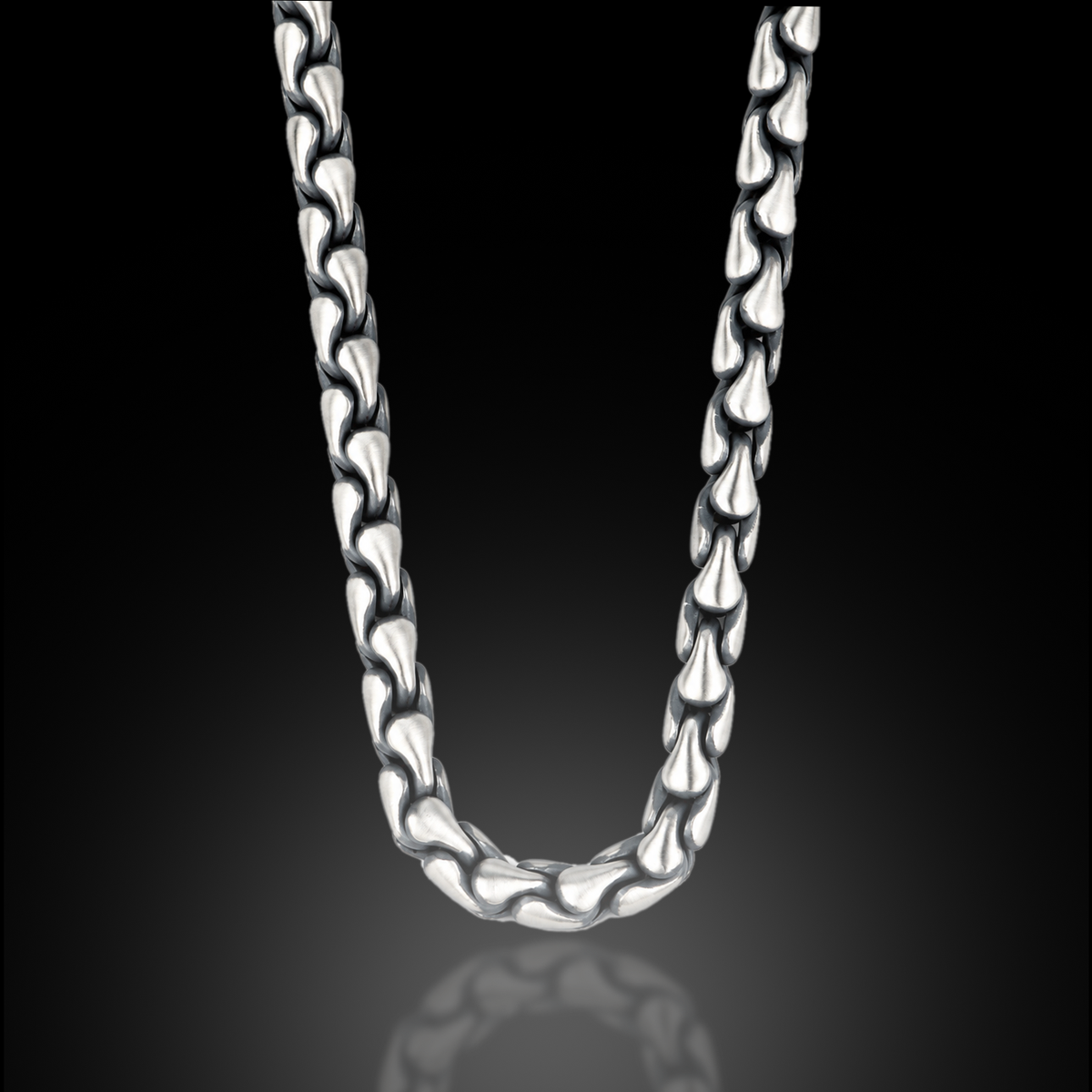925 Sterling Silver 5mm Oxidized Chain Necklace for Men
