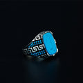 Men Handmade Greek Style Turquoise Ring