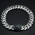 Sterling Silver Leon Figured Zodiac Curb Chain Bracelet