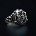 Silver Handmade Knot Pattern Viking Ring