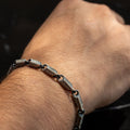 925 Men Silver Greek Decor Style Chain Bracelet