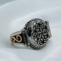 Silver Handmade Knot Pattern Viking Ring