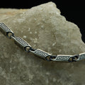 925 Men Silver Greek Decor Style Chain Bracelet