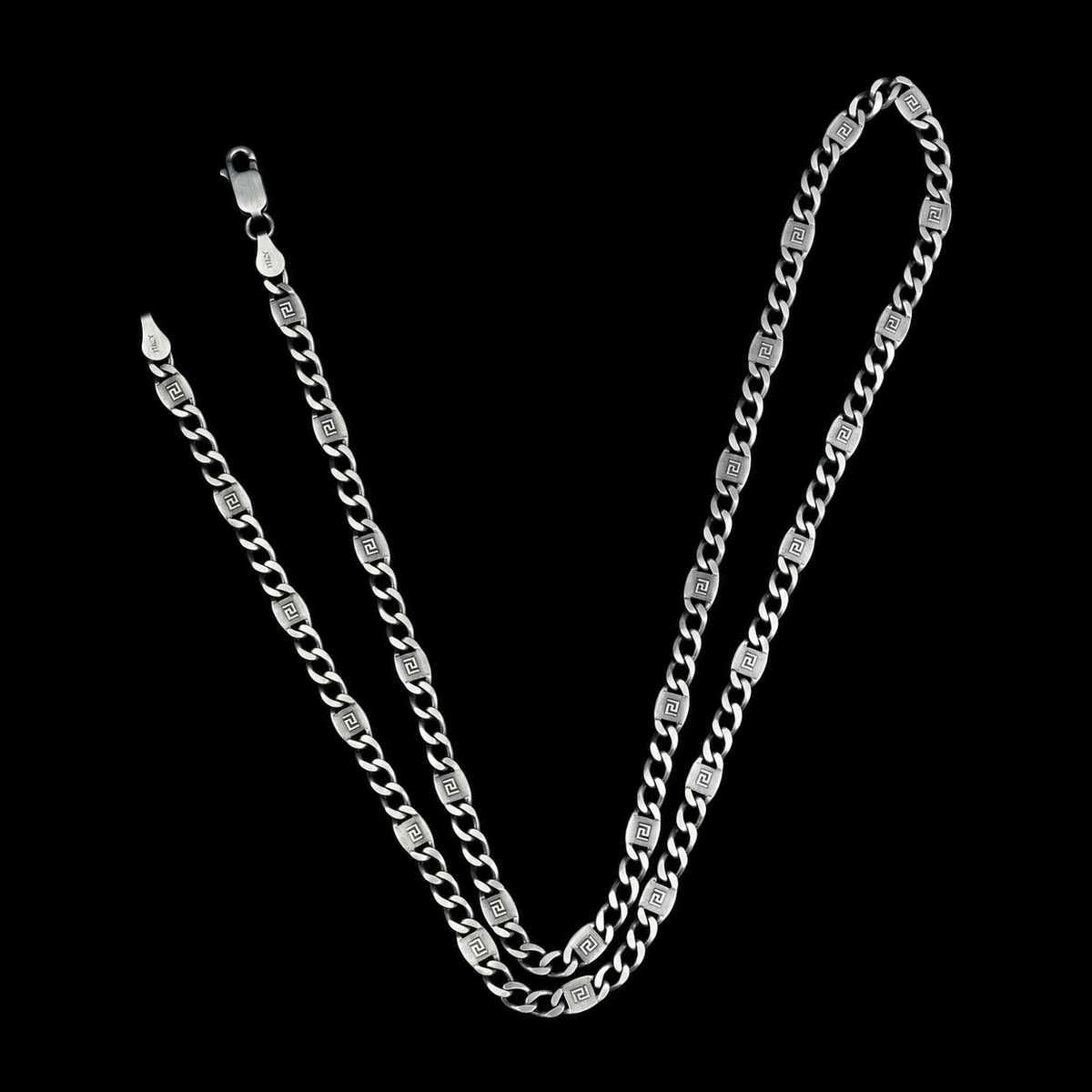 925 Sterling Silver Byzantine Chain Necklace for Men