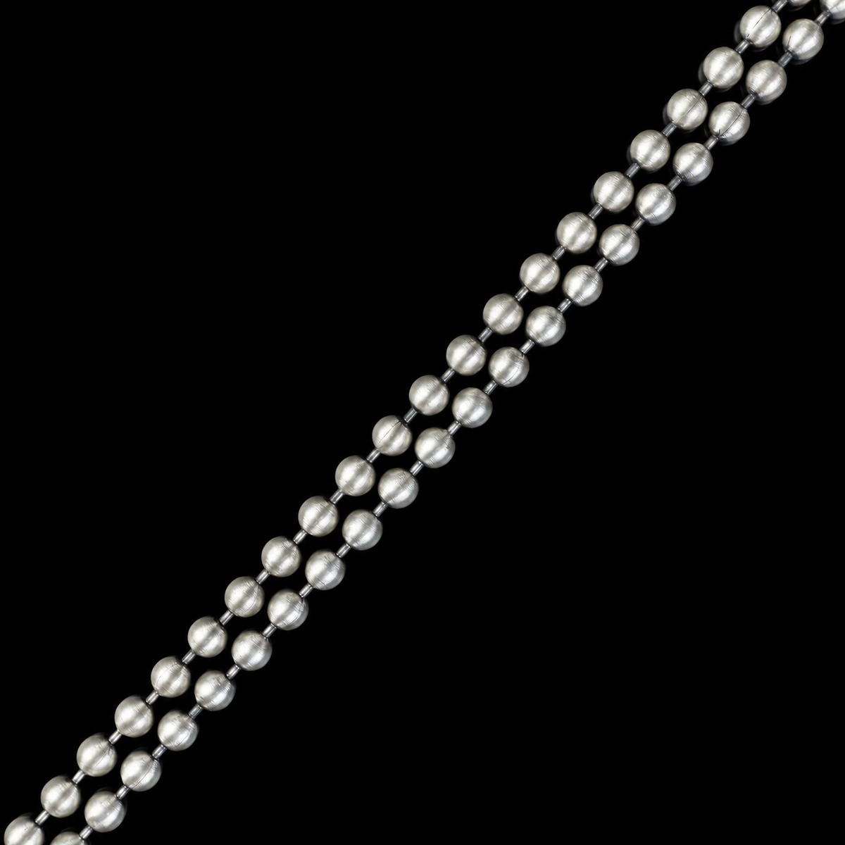925 Sterling Silver 5mm Oxidized Ball Chain Necklace for Men