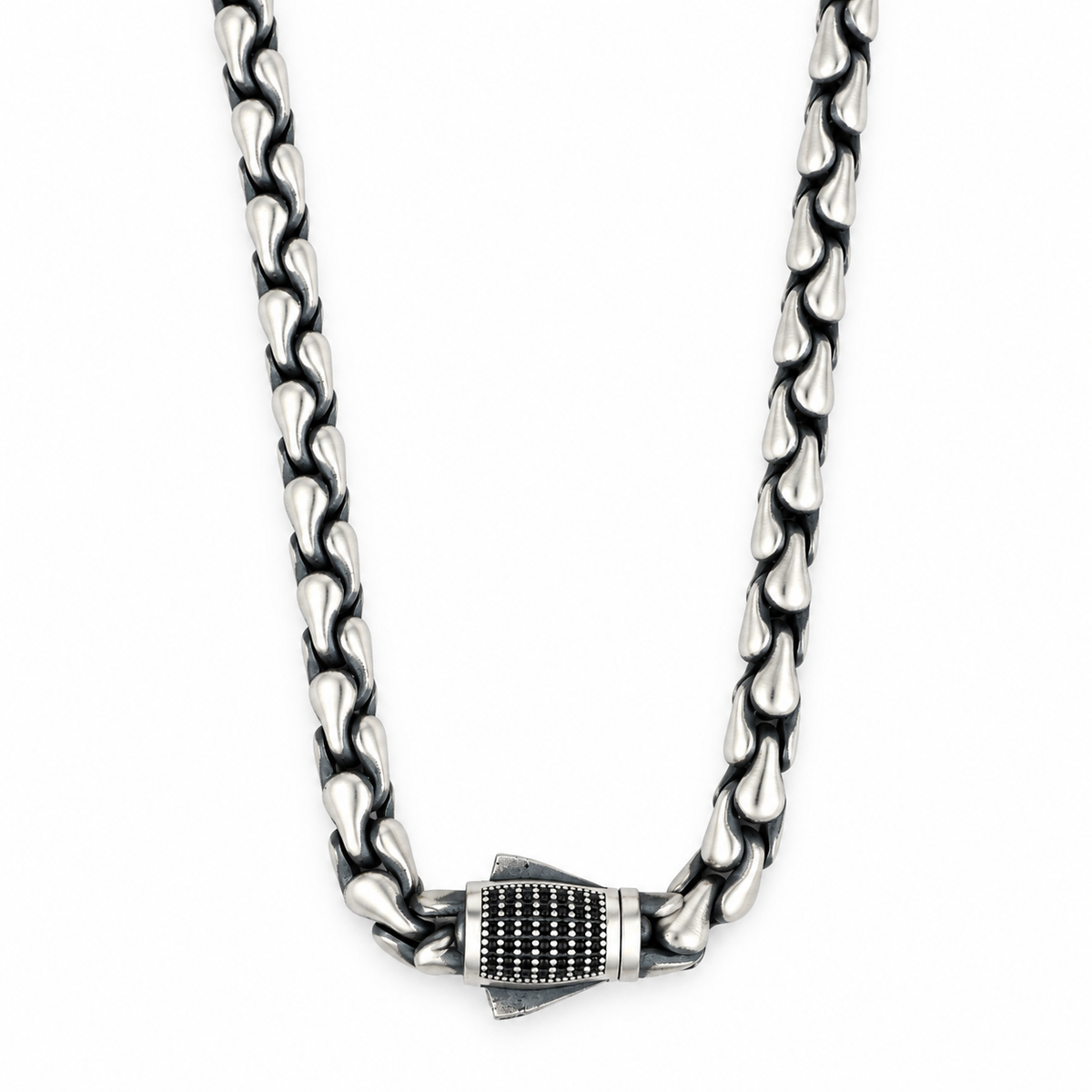 925 Sterling Silver 5mm Oxidized Chain Necklace for Men