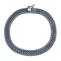 925 Silver Foxtail Stone Chain Bracelet,Elegant 8MM Oxidized Chain Bracelet, Men Foxtail Chain Bracelet, Black Onyx Stone Bracelet