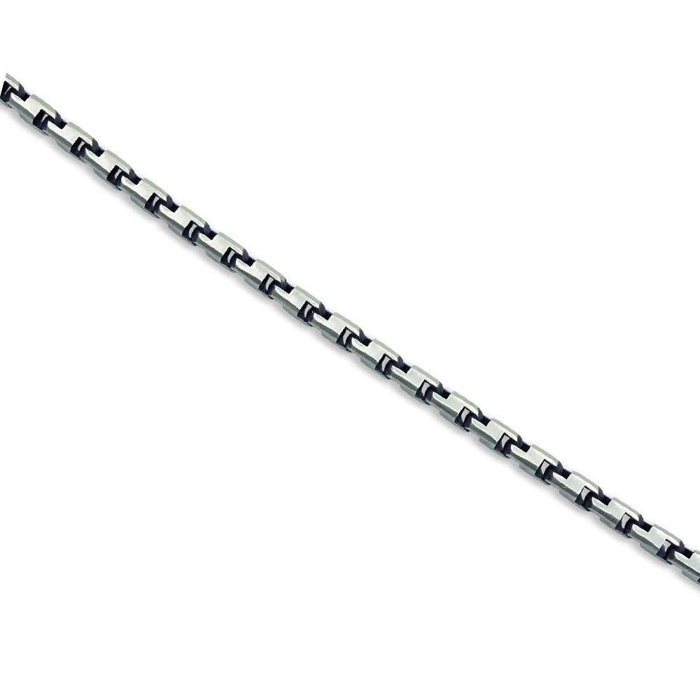 925 Sterling Silver Men Box Chain Bracelet