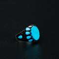 Men Handmade Tulip Figured Turquoise Ottoman Style Ring