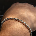 925 Sterling Silver Men Box Chain Bracelet
