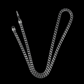 925 Sterling Silver 5mm Oxidized Curb Chain Necklace for Men