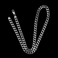 925 Sterling Silver 8mm Oxidized Cuban Link Chain Necklace for Men