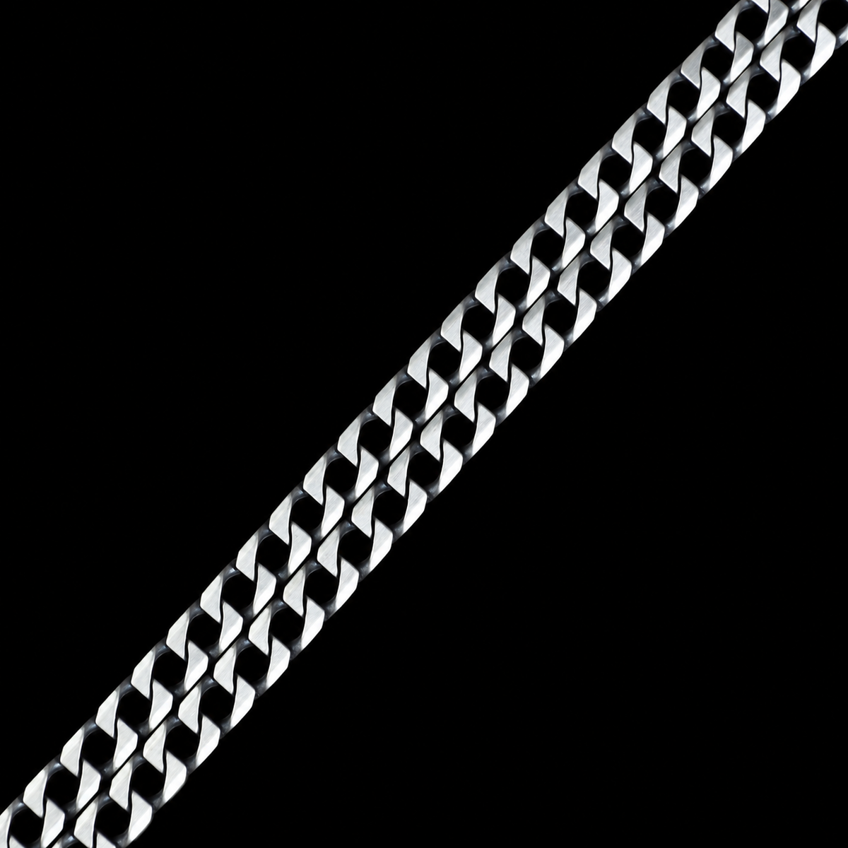 925 Sterling Silver 8mm Oxidized Cuban Link Chain Necklace for Men