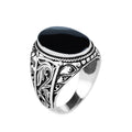 925K Sterling Silver Men Onyx Gemstone Handmade Ring