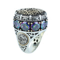 Silver Handmade Silver Seal Of Solomon Ring Large Solomon Signet Ring, King Solomon Ring