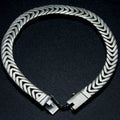 Pulsera de cadena tipo cola de zorro Franco para hombre, plata de ley 925