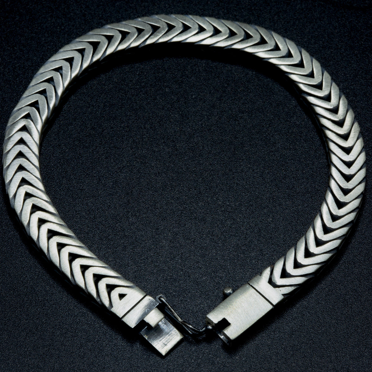 Pulsera de cadena tipo cola de zorro Franco para hombre, plata de ley 925