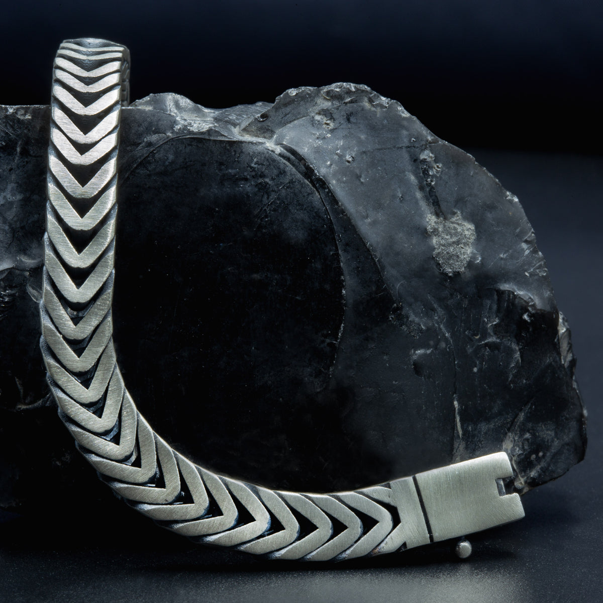 Pulsera de cadena tipo cola de zorro Franco para hombre, plata de ley 925