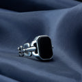 Men Handmade Black Onyx Gemstone Signet Ring