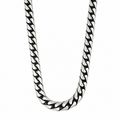 925 Sterling Silver 8mm Round Curb Chain Necklace for Men
