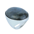925 Silver Large Labradorite Ring, Classic Natural Labradorite Signet Ring , Solid Style Handmade Men Ring, Father Day Gift, 925k Silver
