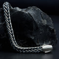 925er Silber Herren-Armband aus geflochtenem Kettengeflecht, handgefertigt