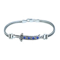 925 Silver Sword Chain Bracelet, Sapphire Hz Ali Zulfiqar Bracelet, Silver Sword Bracelet