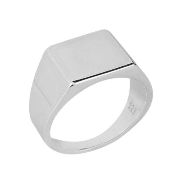 Solid Silver Square Signet Ring, Minimalist Square Signet Ring, Pinky Square Signet Ring, Classic Square Ring, 925k Sterling Silver
