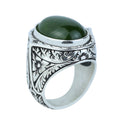 Men Large Jade Stone Ring, Natural Engraved Jade Stone Ring, Ottoman Style Jade Ring, Natural Jade Vintage Style Ring, 925k Sterling Silver