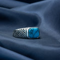 Men Handmade Greek Style Natural Turquoise Ring