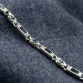 925 Silver Sapphire Byzantine Vintage Chain Bracelet