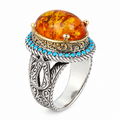 Men Orange Amber Ring, Silver Vintage Ring, Natural Amber Gemstone Ring, Handmade Men Ring, Father Day Gift, Anniversary Gifts for Him