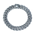 Solid 10MM 925 Sterling Silver Bracelet, Curb Chain Bracelet , Silver Vintage Heavy Men Chain Bracelet