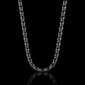 925 Sterling Silver Black Onyx Bead Chain Necklace for Men