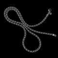 925 Sterling Silver Black Onyx Chain Necklace for Men