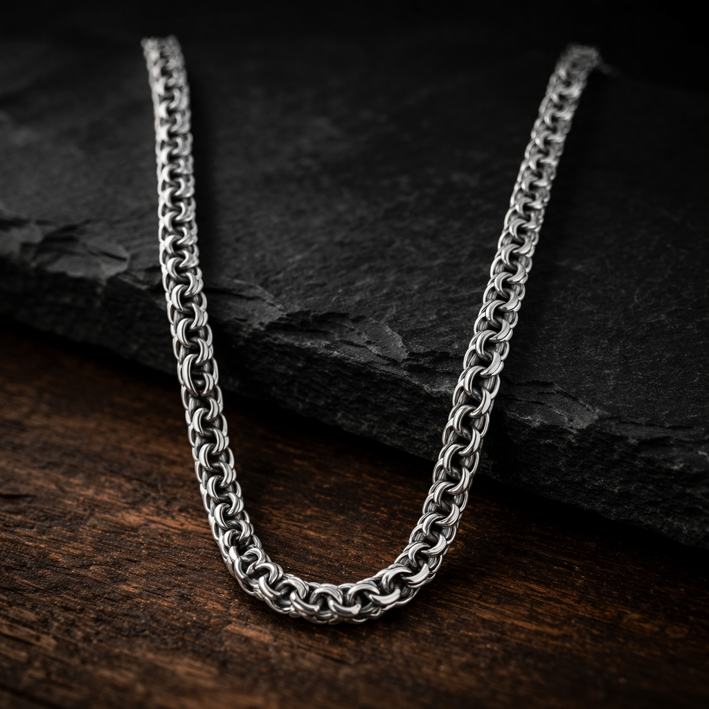 925 Sterling Silver Men 10MM Oxized Heavy Chain Necklace