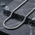 925 Silver 5MM Byzantine Engraved Chain Necklace