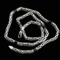 925 Silver 5MM Black Onyx King Byzantine Necklace